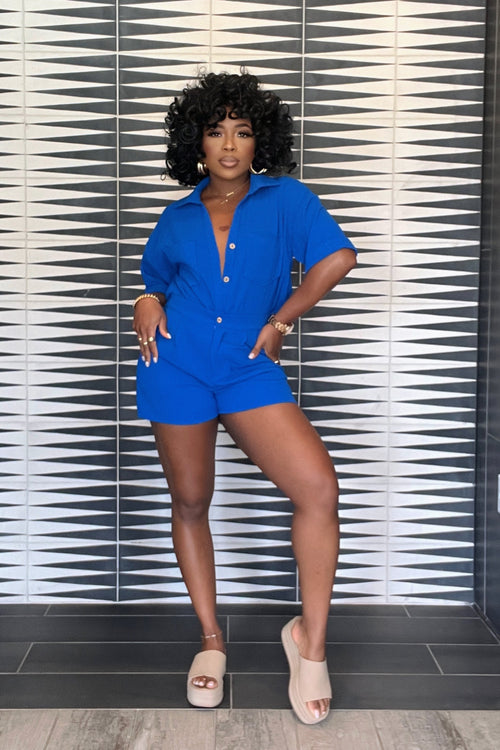 Darcee Short Set in Royal