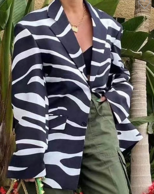 Zebra Blazer Jacket