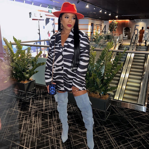 Zebra Blazer Jacket