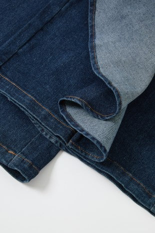 Runway Ruffle Wide-Leg Denim Pants