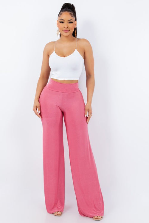 Elegant Slinky Palazzo Pants in Three Colors