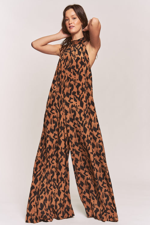 Soleil Halter Maxi Wide Leg Jumpsuit (PRE-ORDER/RESTOCK)