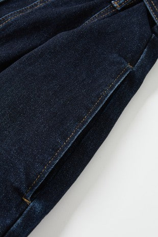 Rich Auntie Denim Button Down Midi Dress