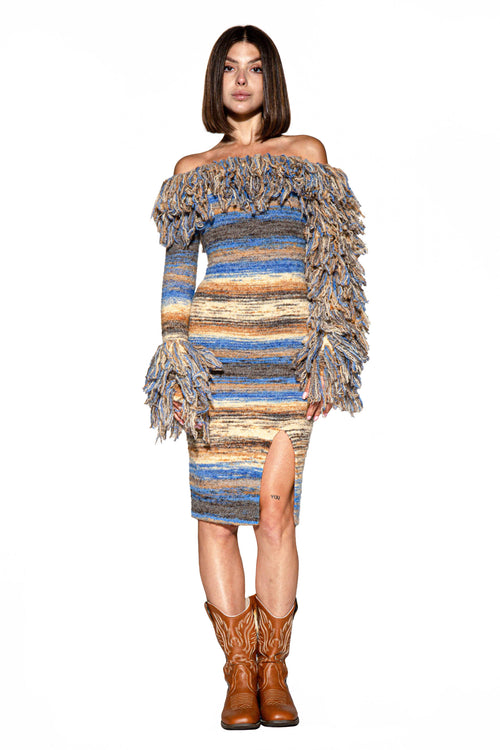 Fringe Horizon Midi Dress