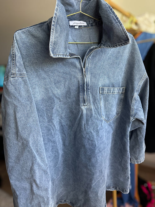 Blue Jean Breeze Mini Dress