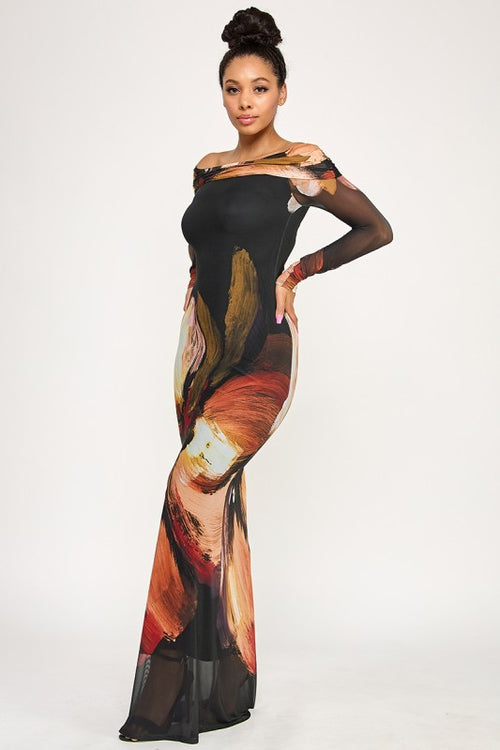 The Floral Brown Dress