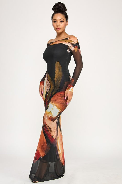 The Floral Brown Dress