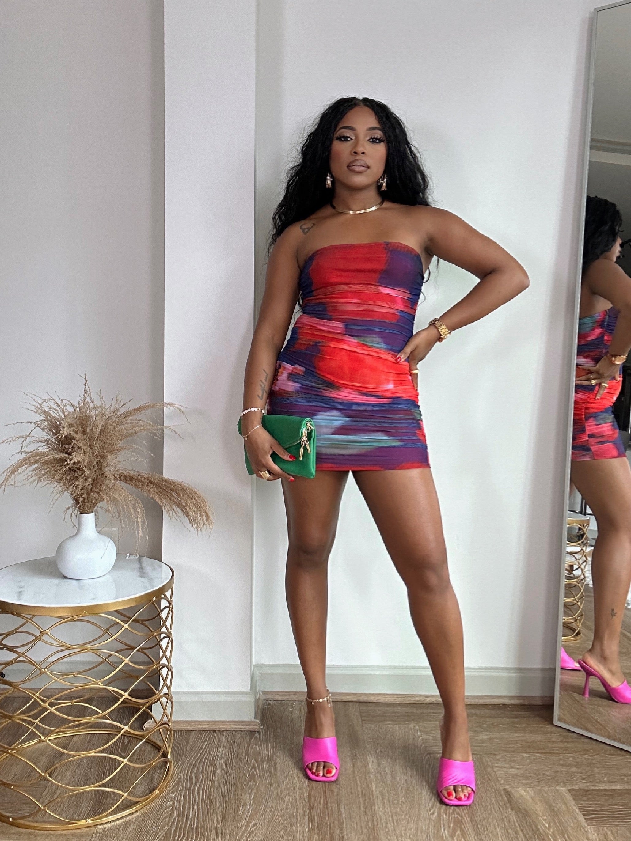 aruba mini dress Amour in Aruba Floral Mini Dress
