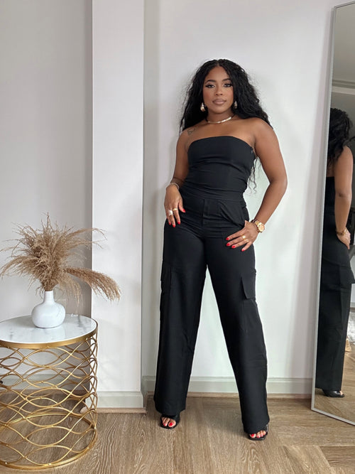 Lucille Babe Jumpsuit in Black