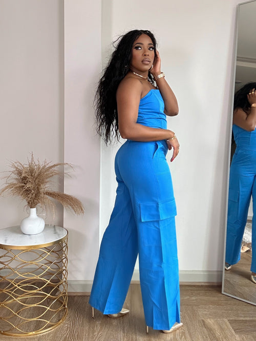 Lucille Babe Jumpsuit in Blue