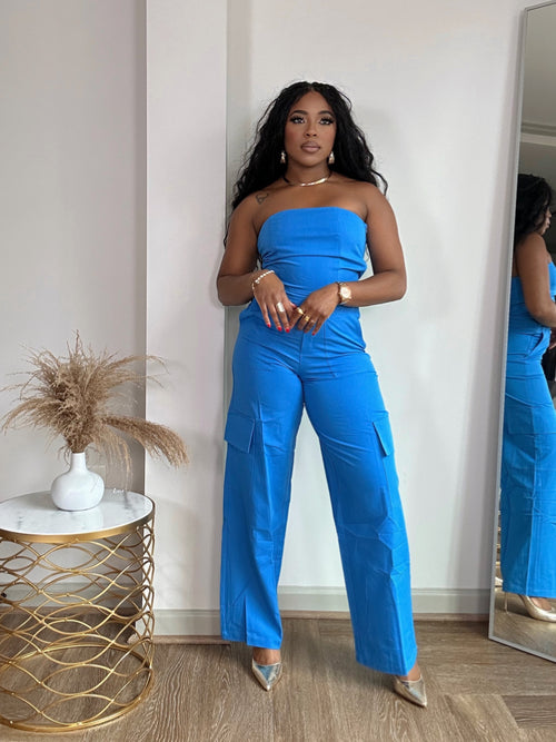 Lucille Babe Jumpsuit in Blue