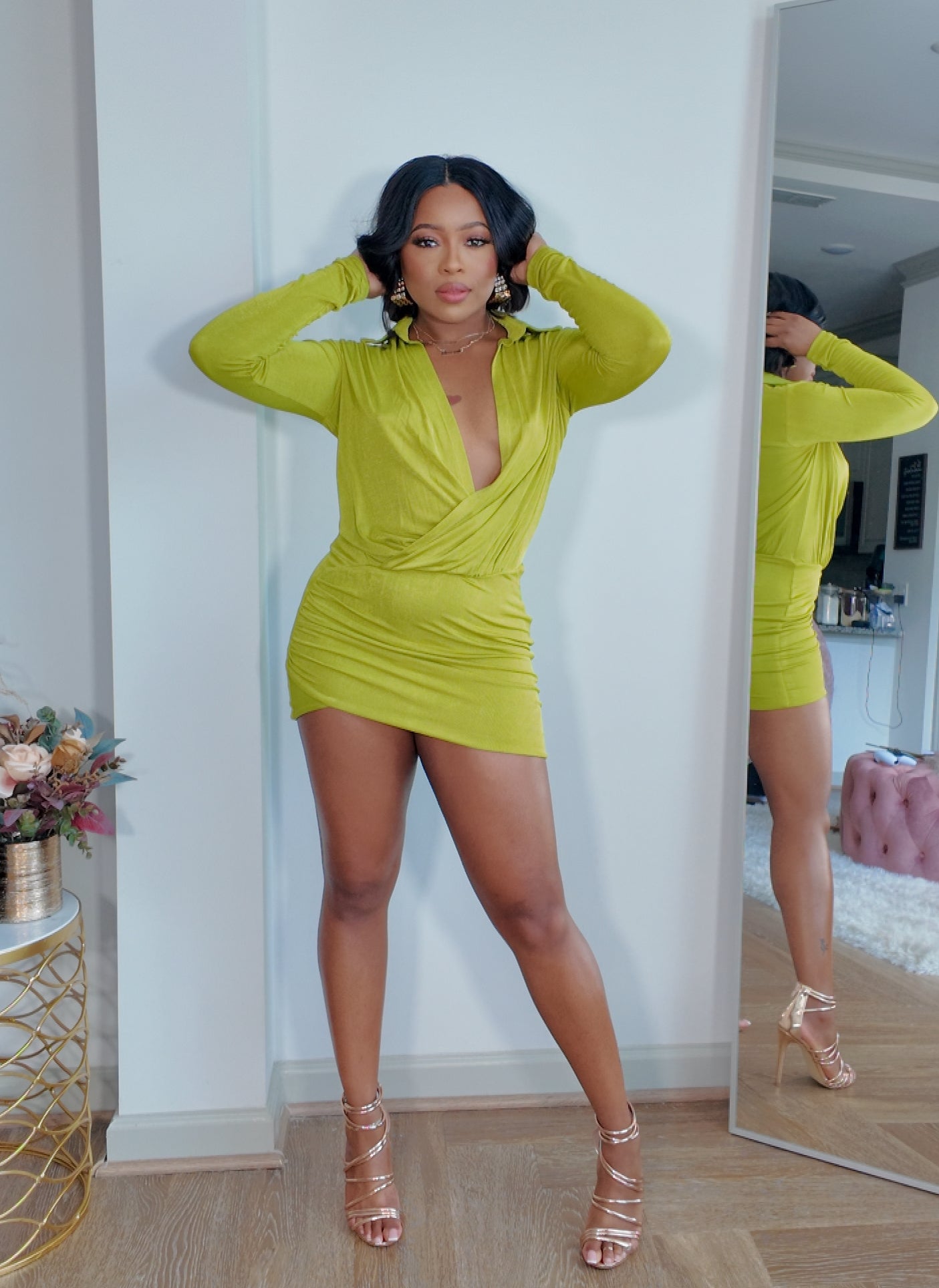 avocado green dress Avocado Cutout Dress XS/S main image 1