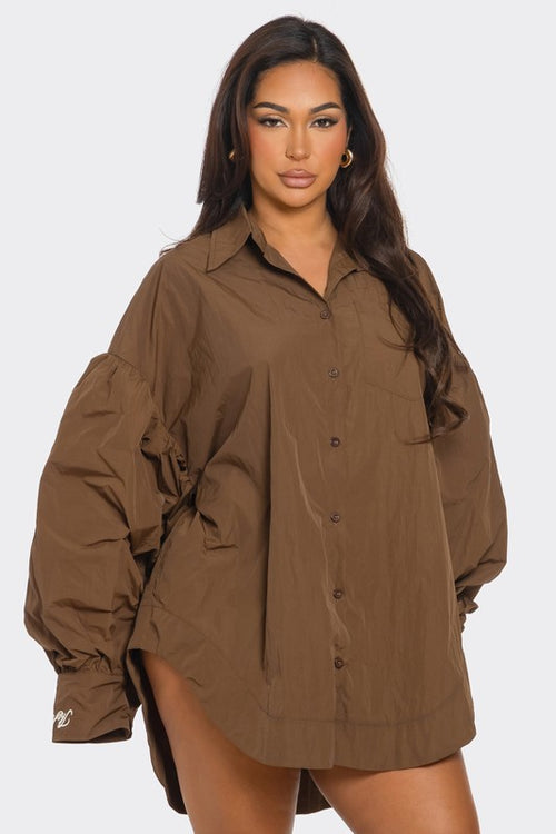 Chocolate Brown Dress - Shirt