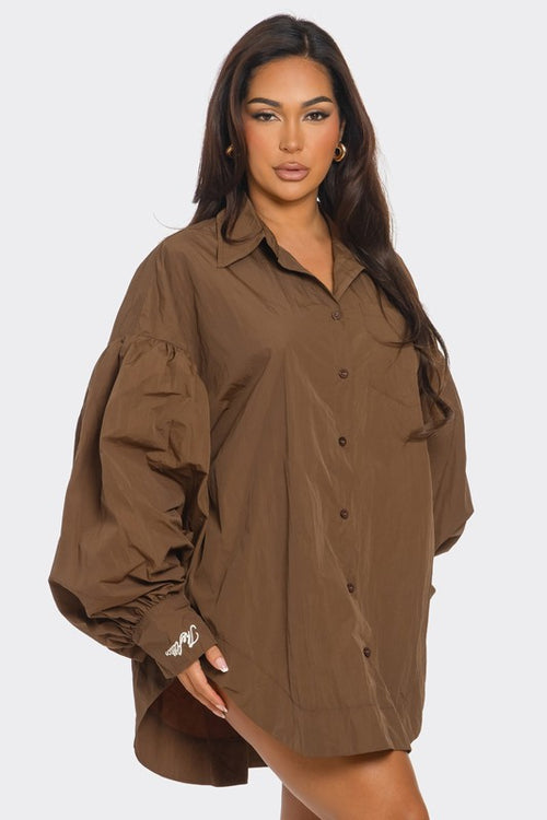 Chocolate Brown Dress - Shirt