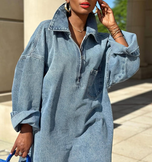 Blue Jean Breeze Mini Dress