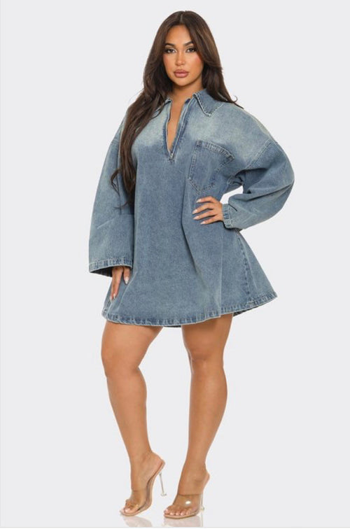 Blue Jean Breeze Mini Dress