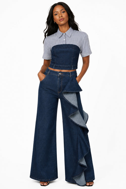 Denim Meets Downtown Top
