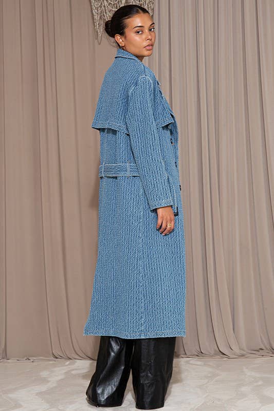 The Blue Authority Trench Coat – Shuntel Renay Boutique