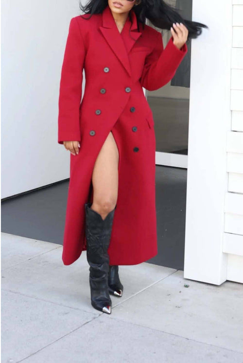 The Executive Tailored  Coat in Red (PRE-ORDER)