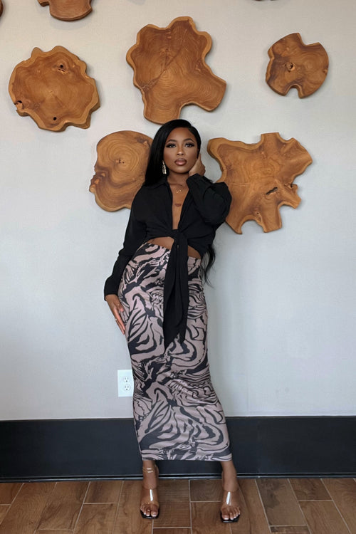 Sexy Allover Print High Waist Pencil Skirt (S-XL)