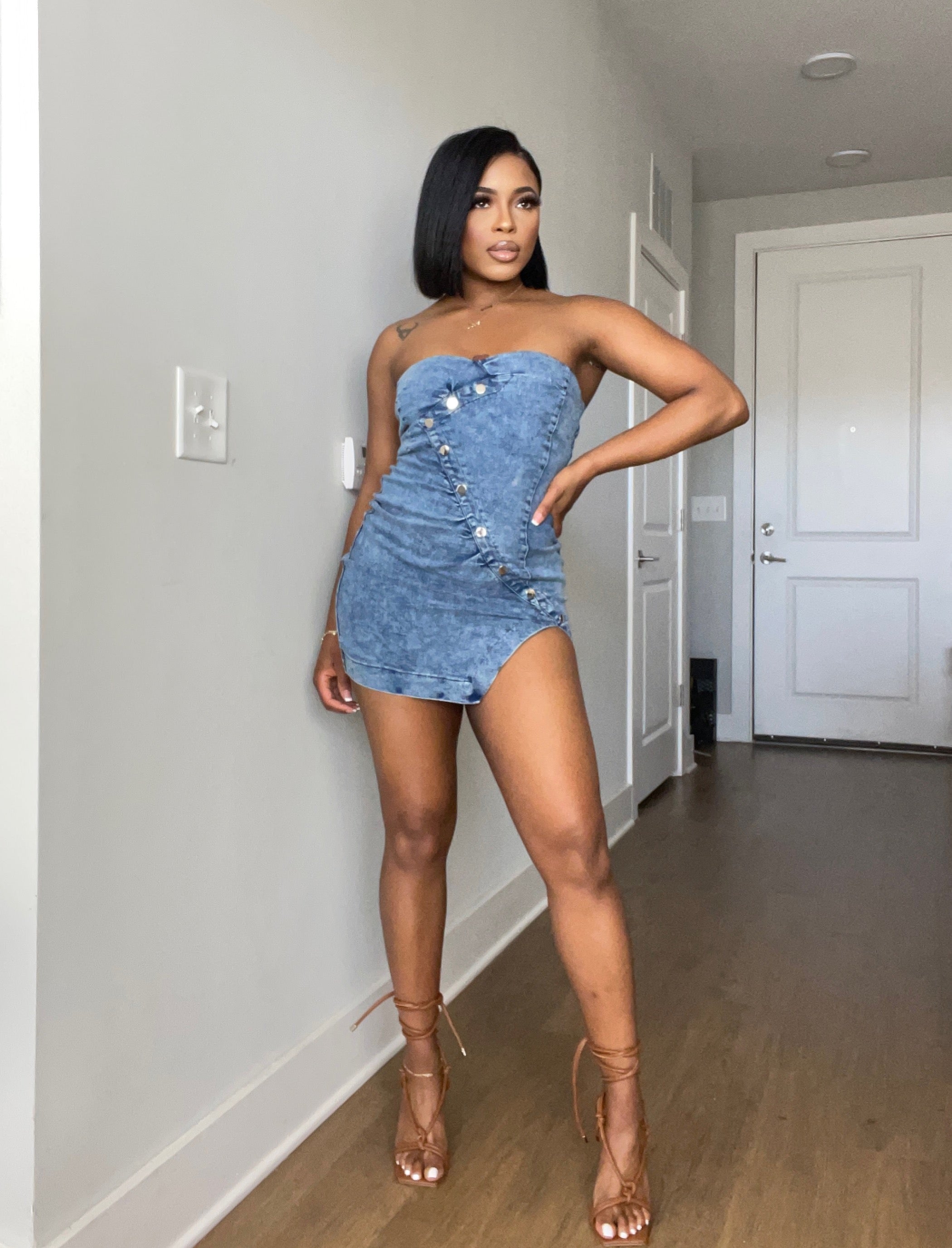 Denim Tube Dress – Shuntel Renay Boutique